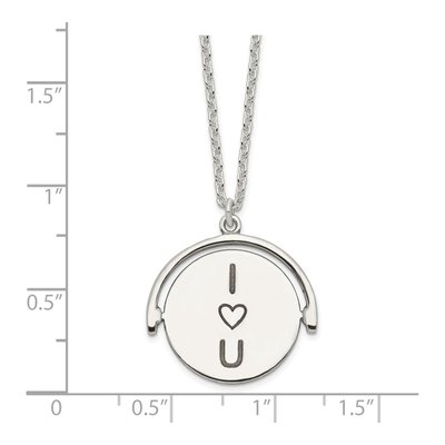 Sterling Silver I Love You Forever Pendant Necklace – view 3