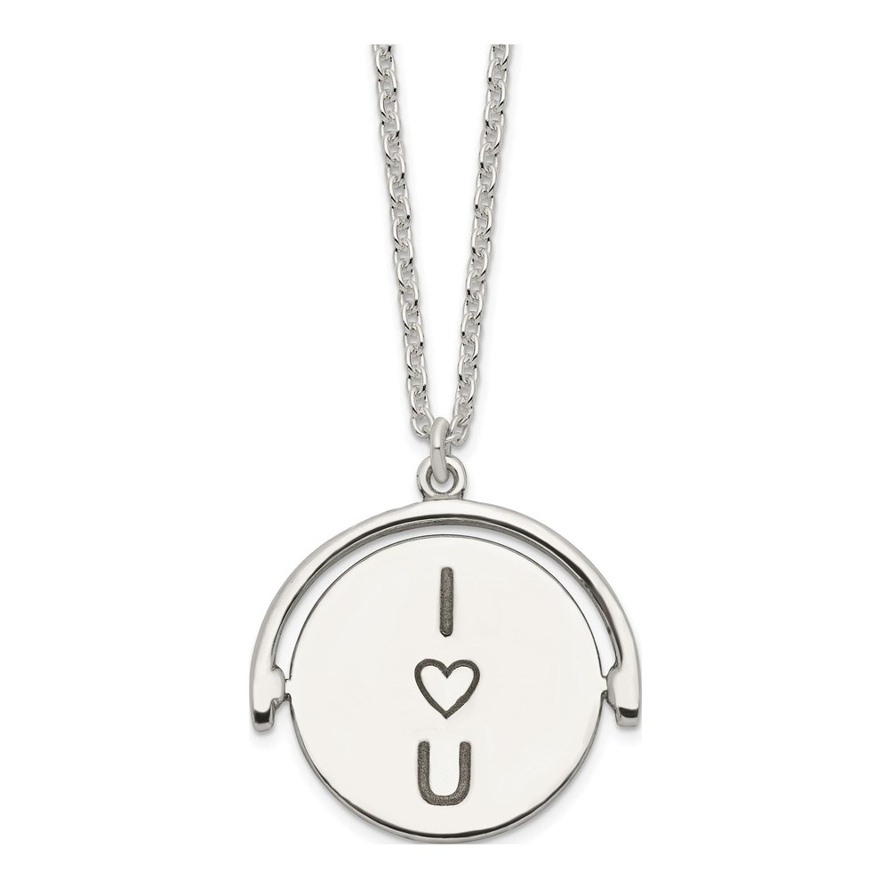 Sterling Silver I Love You Forever Pendant Necklace