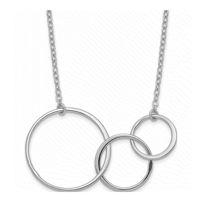 Sterling Silver Intertwined Circles Necklace