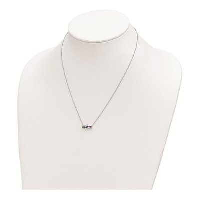 Sterling Silver CZ Multi-Color Necklace – view 4