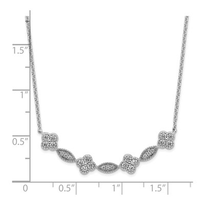 Sterling Silver CZ Fancy Necklace – view 3