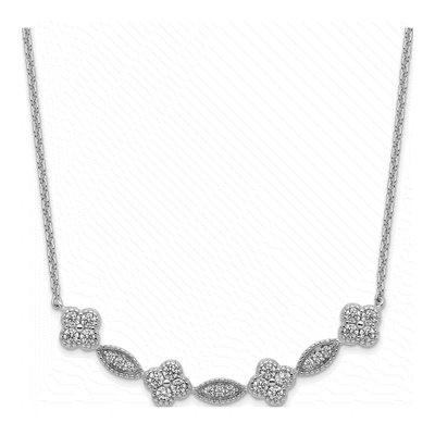 Sterling Silver CZ Fancy Necklace