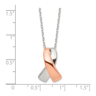 Sterling Silver Awareness Ribbon Necklace – view 3