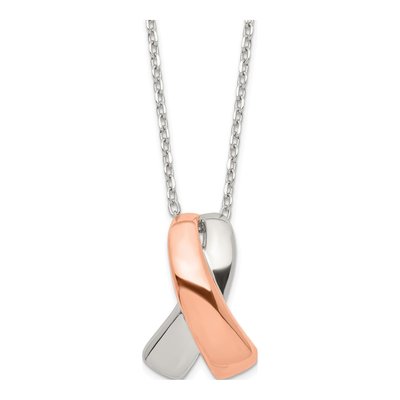 Sterling Silver Awareness Ribbon Necklace