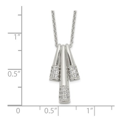 Sterling Silver CZ Fancy Necklace – view 3