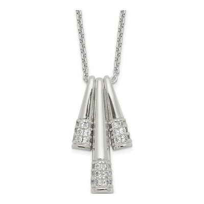 Sterling Silver CZ Fancy Necklace
