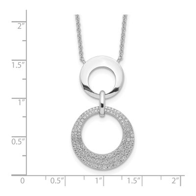 Sterling Silver CZ Intertwined Circles Necklace – view 3