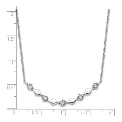 Sterling Silver CZ Shapes Necklace – view 3