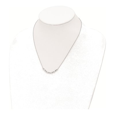 Sterling Silver CZ Shapes Necklace – view 4