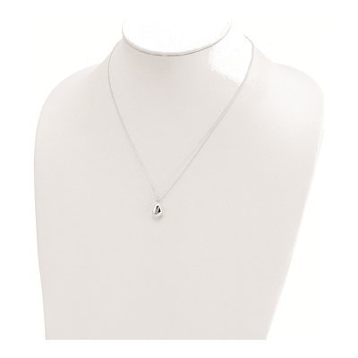 Sterling Silver CZ Teardrop Necklace – view 4