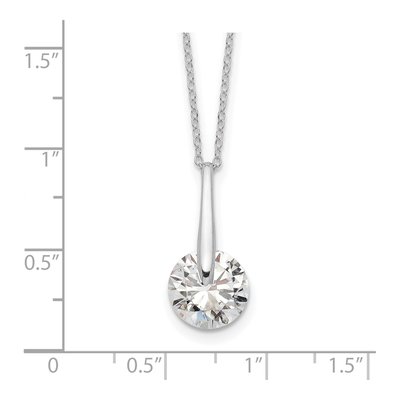 Sterling Silver CZ Fancy Pendant Necklace – view 5