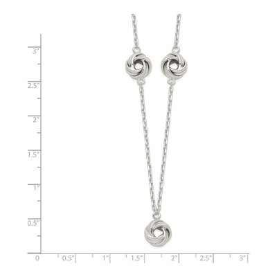 Sterling Silver Love Knot Necklace – view 3