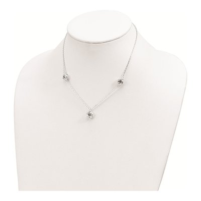 Sterling Silver Love Knot Necklace – view 4
