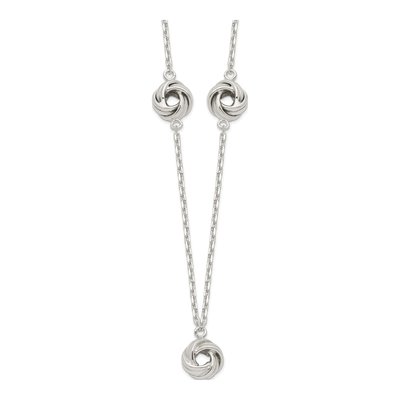 Sterling Silver Love Knot Necklace