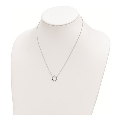 Sterling Silver CZ Multi-Color Circle Necklace – view 4