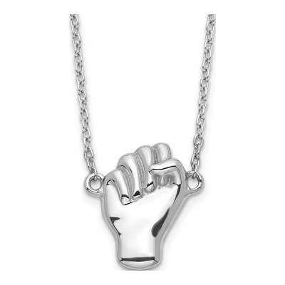 Sterling Silver Fist Necklace