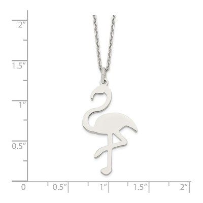 Sterling Silver Flamingo Pendant Necklace – view 3