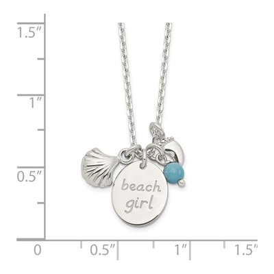 Sterling Silver Turquoise Beach Girl Necklace – view 3