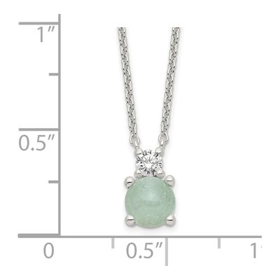 Sterling Silver CZ Quartzite Necklace – view 3