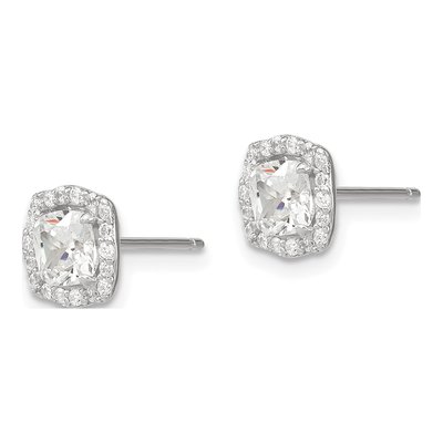 Sterling Silver CZ Necklace & Stud Earrings Set – view 6