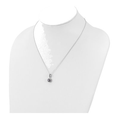 Sterling Silver CZ Necklace & Earrings Set – view 5