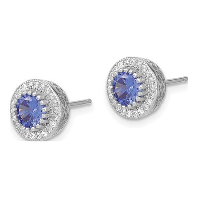 Sterling Silver CZ Necklace & Earrings Set – view 6
