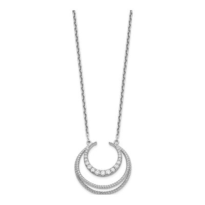 Sterling Silver CZ Fancy Necklace – view 3