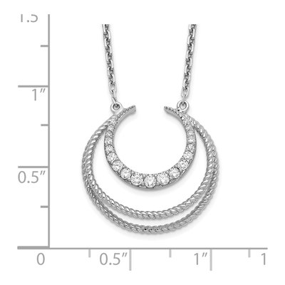 Sterling Silver CZ Fancy Necklace – view 4