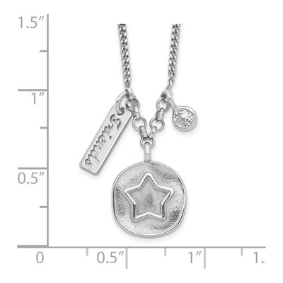 Sterling Silver CZ Star Friends Necklace – view 3
