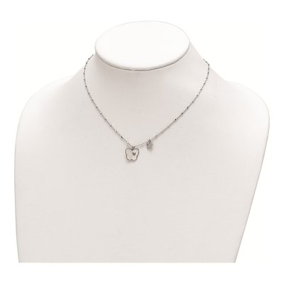 Sterling Silver Mother of Pearl Butterfly Necklace – view 4