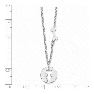 Sterling Silver Puppy Bone Necklace – view 3