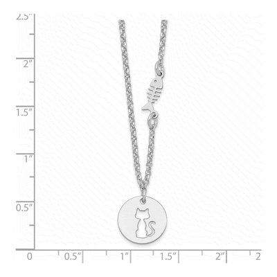 Sterling Silver Kitty Fish Necklace – view 3