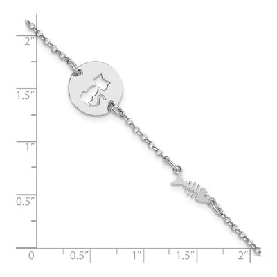 Sterling Silver Kitty Fish Bracelet – view 4
