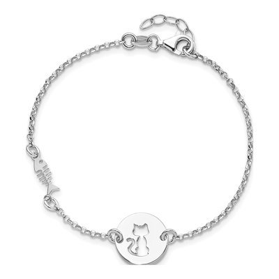 Sterling Silver Kitty Fish Bracelet – view 5