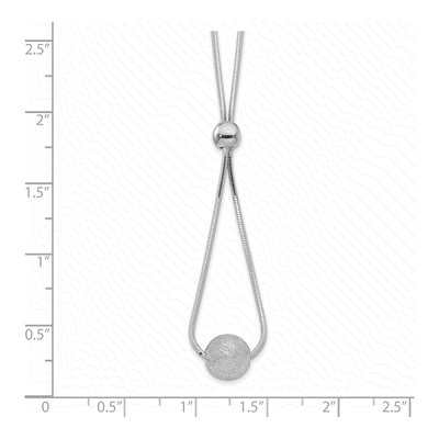 Sterling Silver Diamond-Cut Beaded Necklace – view 2