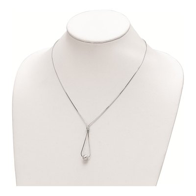 Sterling Silver Diamond-Cut Beaded Necklace – view 3
