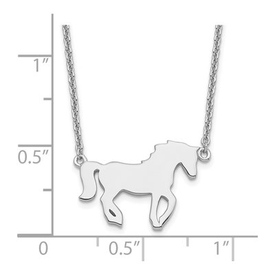 Sterling Silver Girls' Horse Necklace – view 3