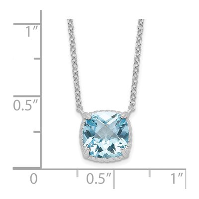 Sterling Silver Swiss Blue Topaz Necklace – view 3