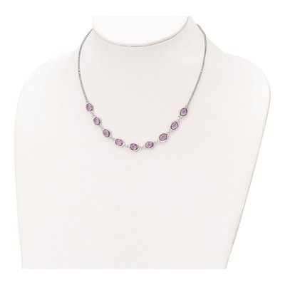 Sterling Silver Amethyst Necklace – view 4