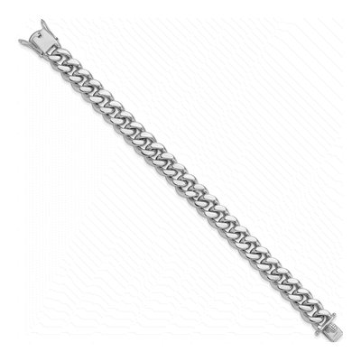 Men's Sterling Silver 12.4mm Curb Chain Bracelet – view 2