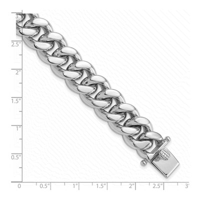 Men's Sterling Silver 14.5mm Curb Chain Bracelet – view 5