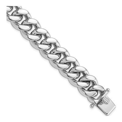Men's Sterling Silver 14.5mm Curb Chain Bracelet