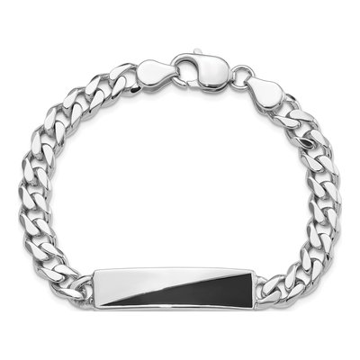 Sterling Silver Enamel Bar Bracelet – view 5