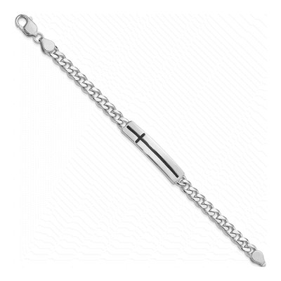 Sterling Silver Enamel Cross Bracelet – view 3