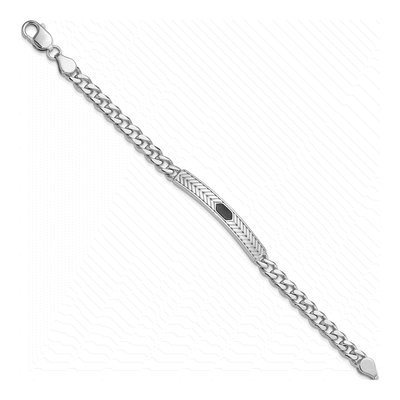 Sterling Silver Enameled Bar Bracelet – view 3