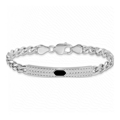 Sterling Silver Enameled Bar Bracelet – view 4