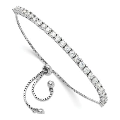 Sterling Silver CZ Bracelet & Earring Set – view 4