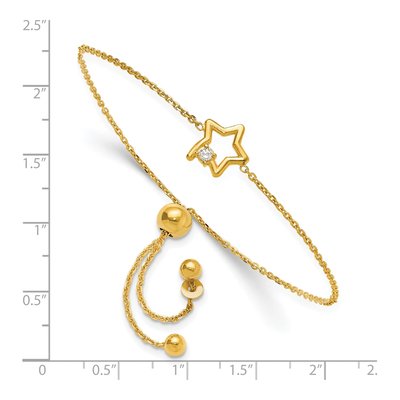 Gold-Plated Sterling Silver CZ Star Bracelet – view 4