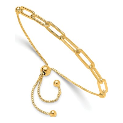 Gold-Plated Sterling Silver Paperclip Bracelet