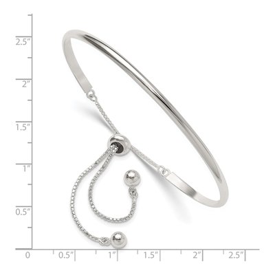 Sterling Silver Bar Adjustable Bracelet – view 4
